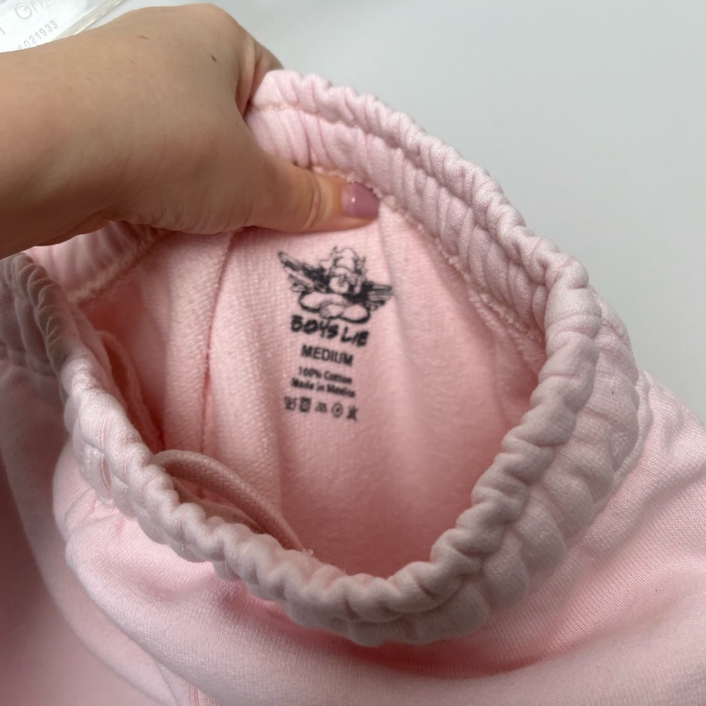 Boys Lie Eat Your Heart Out Light Pink Graphic Sweats - Picture 6 of 8